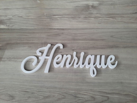 Nomes de Parede em mdf - Linha Ls - Henrique 15 cm