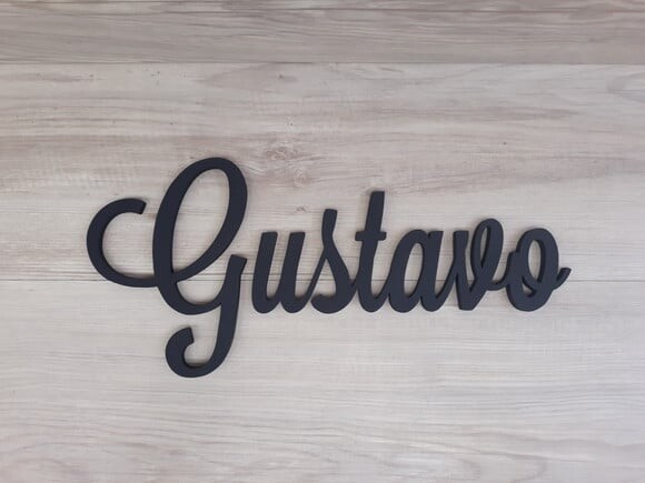 Nomes de Parede em MDF - Linha LS - Gustavo 16 cm