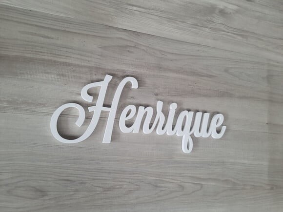 Nomes de Parede em mdf - Linha Ls - Henrique 15 cm