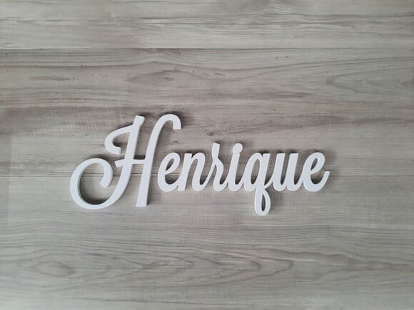 Nomes de Parede em mdf - Linha Ls - Henrique 15 cm