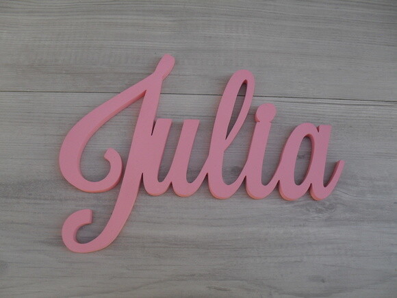 Nomes de Parede em mdf - Linha Ls - Julia 15 cm