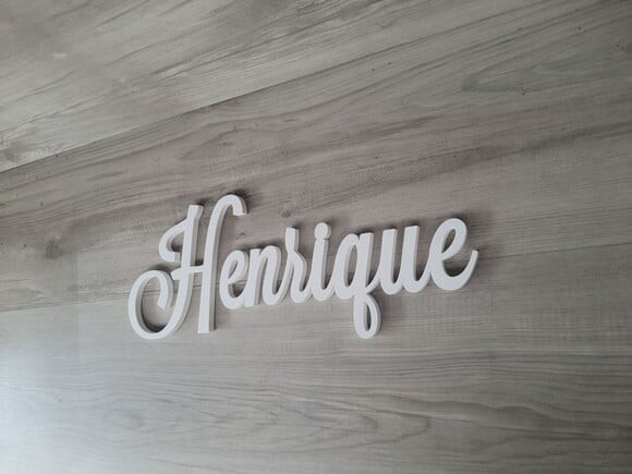 Nomes de Parede em mdf - Linha Ls - Henrique 15 cm