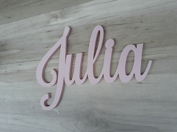 Nomes de Parede em mdf - Linha Ls - Julia 20 cm