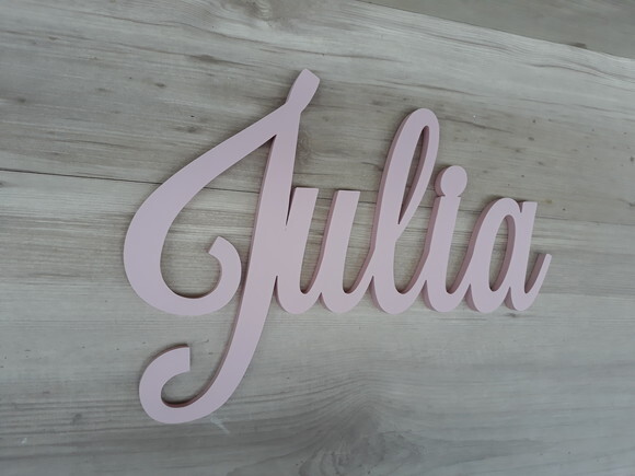 Nomes de Parede em mdf - Linha Ls - Julia 20 cm