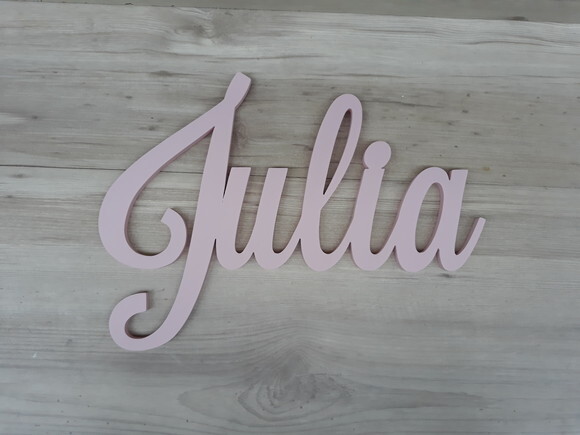 Nomes de Parede em mdf - Linha Ls - Julia 20 cm