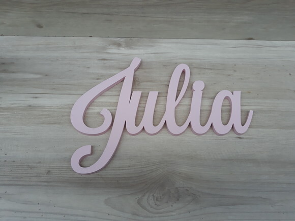 Nomes de Parede em mdf - Linha Ls - Julia 20 cm