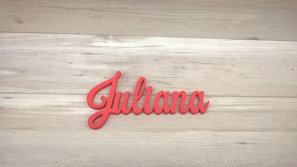 Nomes de Parede em MDF - Linha LS - Juliana - 17 cm