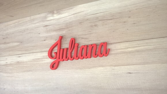 Nomes de Parede em MDF - Linha LS - Juliana - 17 cm