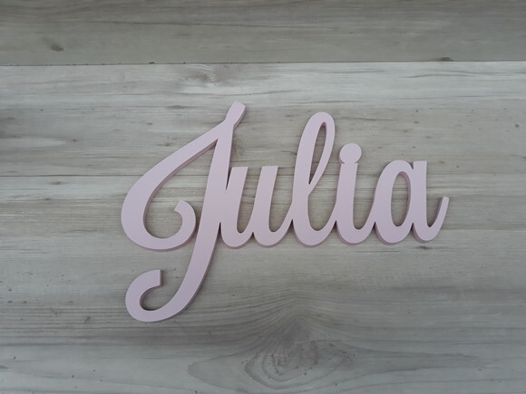 Nomes de Parede em mdf - Linha Ls - Julia 20 cm