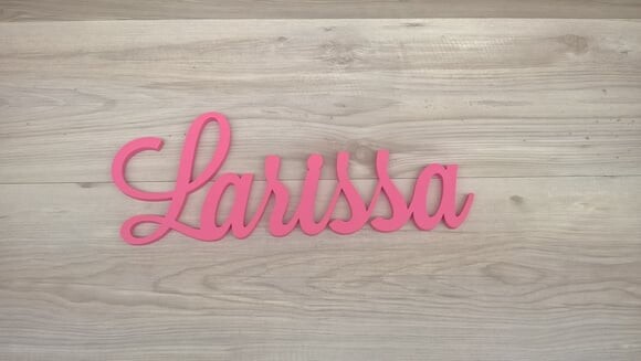 Nomes de Parede em MDF - Linha LS - Larissa - 15 cm