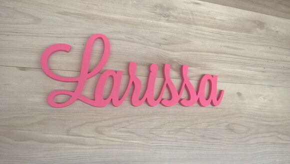 Nomes de Parede em MDF - Linha LS - Larissa - 15 cm