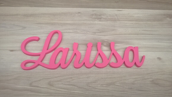 Nomes de Parede em MDF - Linha LS - Larissa - 15 cm