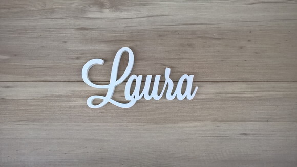 Nomes de Parede em mdf - Linha Ls - Laura 15 cm