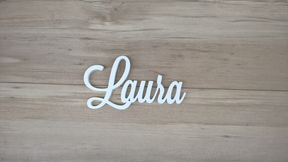 Nomes de Parede em mdf - Linha Ls - Laura 15 cm