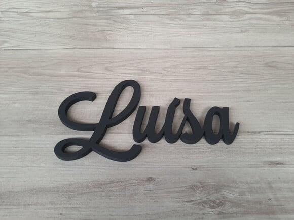 Nomes de Parede em mdf - Linha Ls - Luísa - 15 cm