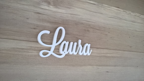 Nomes de Parede em mdf - Linha Ls - Laura 15 cm