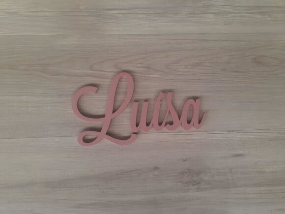 Nomes de Parede em mdf - Linha Ls - Luísa - 15 cm