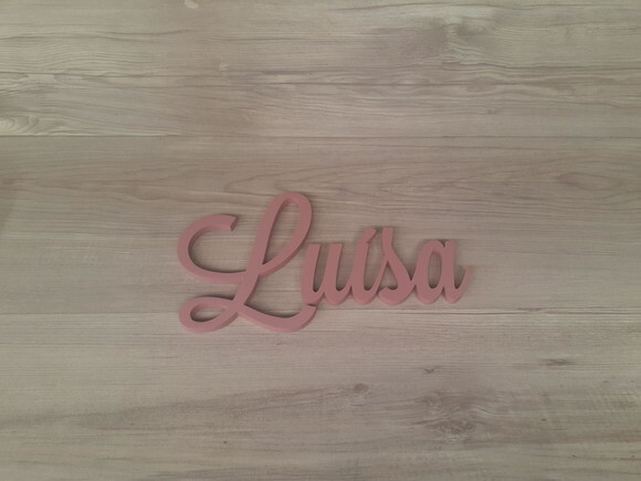 Nomes de Parede em mdf - Linha Ls - Luísa - 15 cm