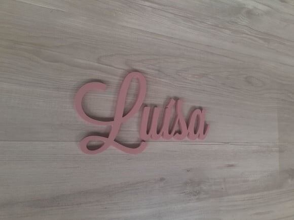 Nomes de Parede em mdf - Linha Ls - Luísa - 15 cm