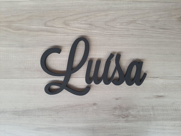 Nomes de Parede em mdf - Linha Ls - Luísa - 15 cm