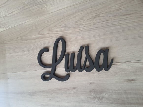 Nomes de Parede em mdf - Linha Ls - Luísa - 15 cm