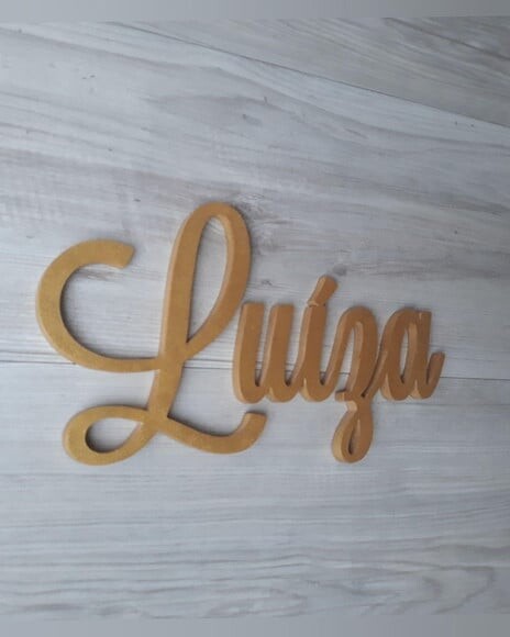 Nomes de Parede em mdf - Linha Ls - Luíza - 15 cm