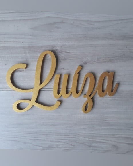 Nomes de Parede em mdf - Linha Ls - Luíza - 15 cm
