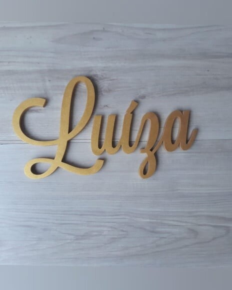 Nomes de Parede em mdf - Linha Ls - Luíza - 15 cm