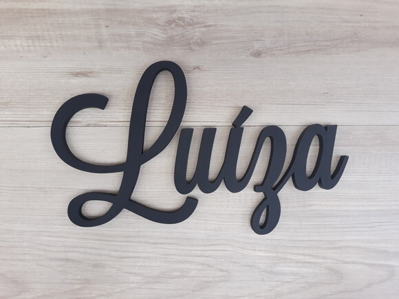 Nomes de Parede em mdf - Linha Ls - Luíza - 15 cm