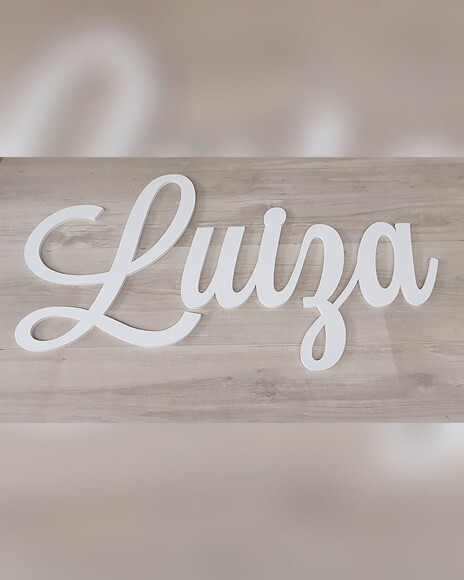 Nomes de Parede em mdf - Linha Ls - Luiza - 56 cm