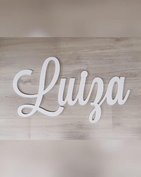 Nomes de Parede em mdf - Linha Ls - Luiza - 56 cm