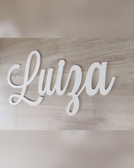 Nomes de Parede em mdf - Linha Ls - Luiza - 56 cm