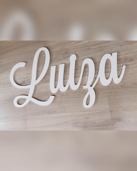 Nomes de Parede em mdf - Linha Ls - Luiza - 56 cm