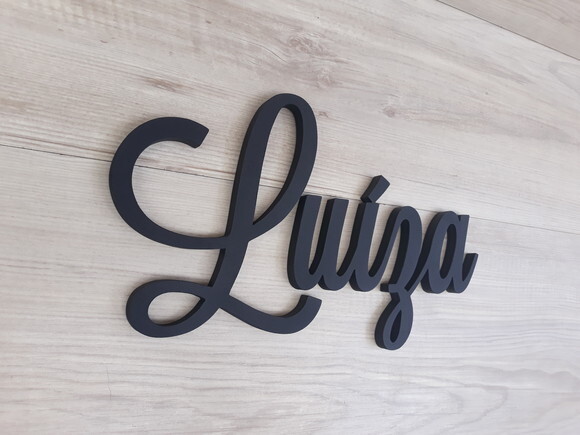 Nomes de Parede em mdf - Linha Ls - Luíza - 15 cm