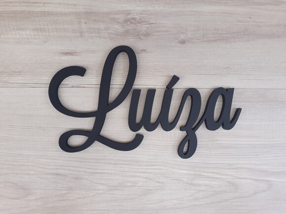 Nomes de Parede em mdf - Linha Ls - Luíza - 15 cm