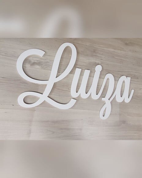 Nomes de Parede em mdf - Linha Ls - Luiza - 56 cm