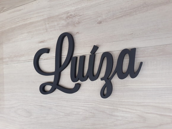 Nomes de Parede em mdf - Linha Ls - Luíza - 15 cm