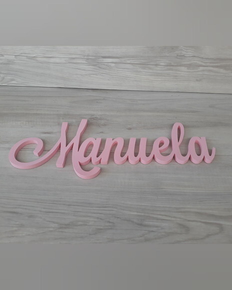 Nomes de Parede em mdf - Linha Ls - Manuela - 15 cm