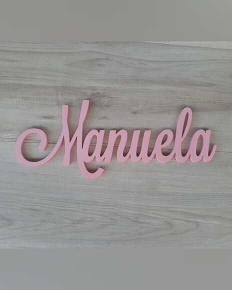 Nomes de Parede em mdf - Linha Ls - Manuela - 15 cm