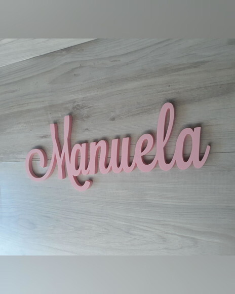 Nomes de Parede em mdf - Linha Ls - Manuela - 15 cm
