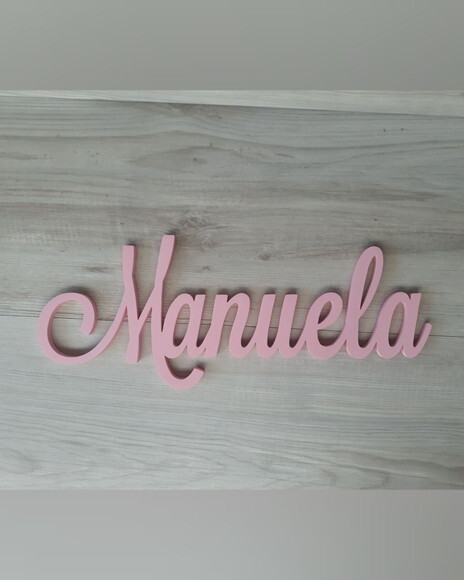 Nomes de Parede em mdf - Linha Ls - Manuela - 15 cm