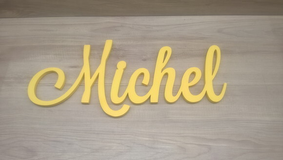Nomes de Parede em MDF - Linha LS - Michel 20 cm
