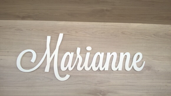 Nomes de Parede em MDF - Linha LS - Marianne - 29 cm