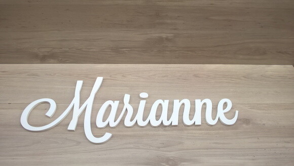 Nomes de Parede em MDF - Linha LS - Marianne - 29 cm