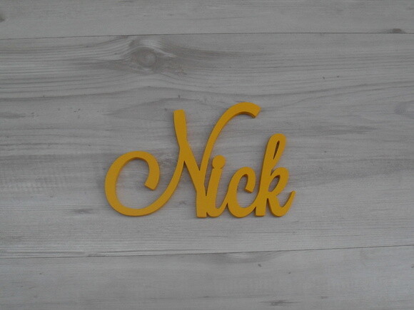 Nomes de Parede em MDF - Linha LS - Nick 10 cm