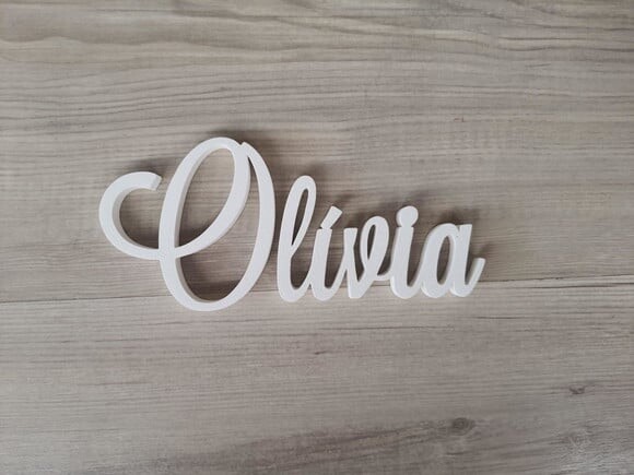 Nomes de Parede em mdf - Linha Ls - Olívia 15 cm