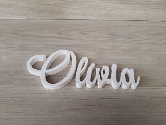 Nomes de Parede em mdf - Linha Ls - Olívia 15 cm