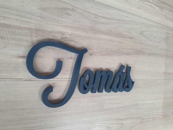 Nomes de Parede em mdf - Linha Ls - Tomás 15 cm