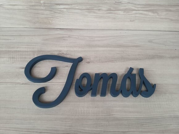 Nomes de Parede em mdf - Linha Ls - Tomás 15 cm