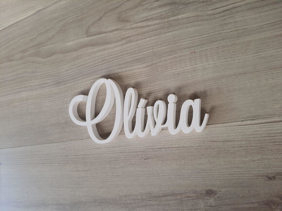 Nomes de Parede em mdf - Linha Ls - Olívia 15 cm